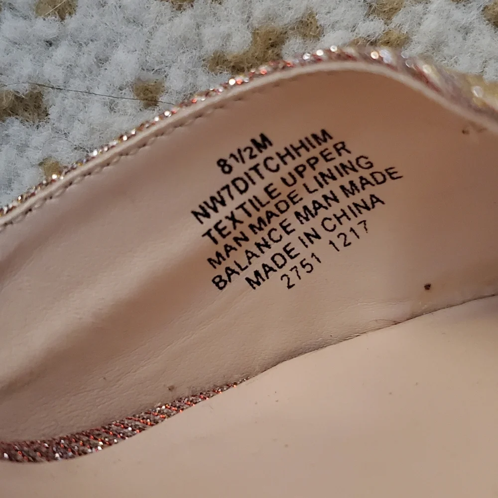 NINE WEST Ditch Him Platform Glitter Heels 8.5